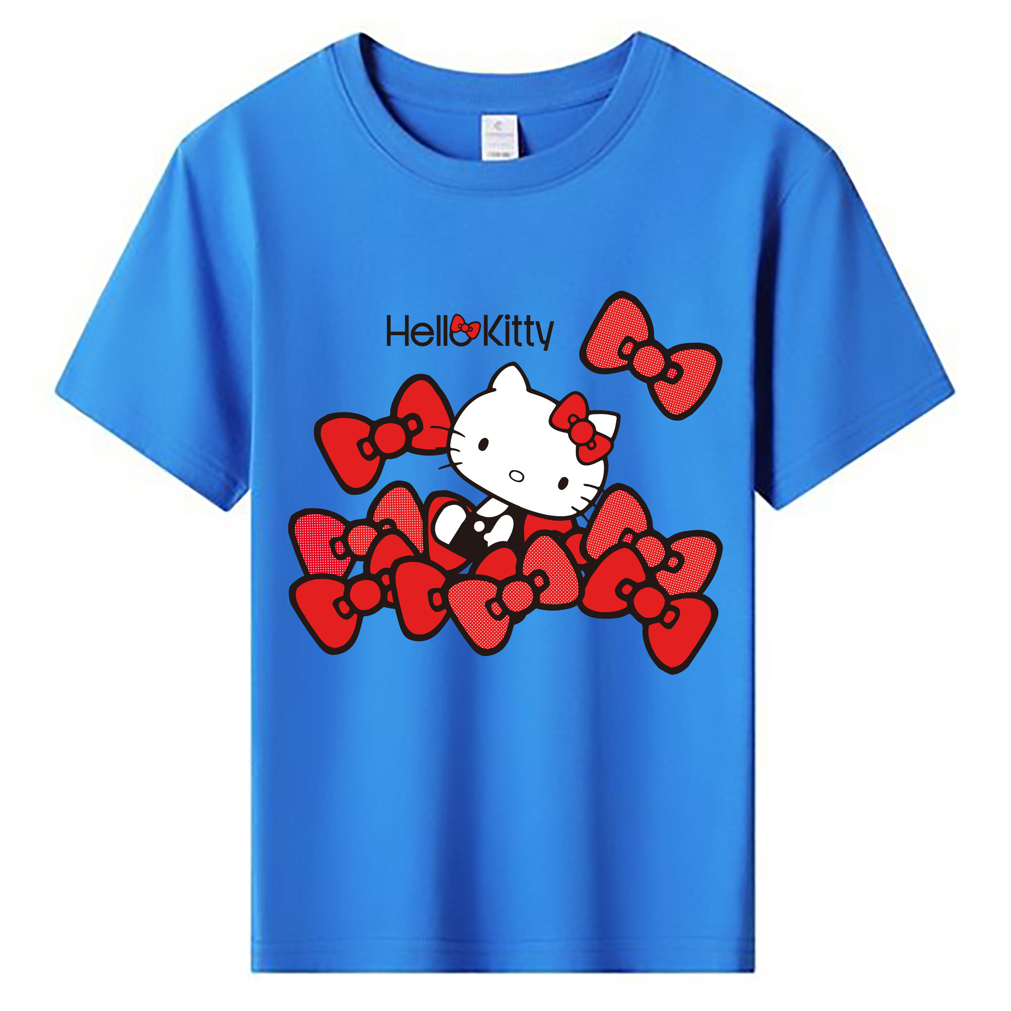（画像用） Hello Kitty ハローキティ 綿100％キッズTシャツ（フロントプリント）